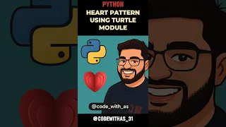 Heart Pattern using Python Turtle codewithas - 31