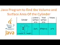 Java Program To Find Volume And Surface Area Of Cylinder