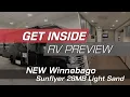 Get Inside RV New Winnebago Sunflyer 28MB Light Sand Class C Gas LichtsinnRV com
