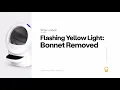 Flashing Yellow Light Bonnet Removed Litter-Robot 4