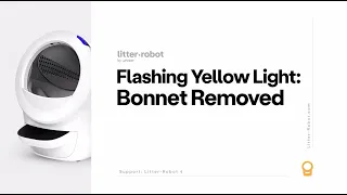 Flashing Yellow Light Bonnet Removed Litter-Robot 4
