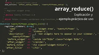 Funcion array - reduce en PHP explicada