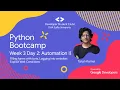 Python Bootcamp Week 3 Day 2 Tarun Kumar DSC DSU