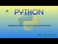 Python assignment based on if else