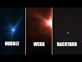 Lagu DART asteroid impact aftermath views by Webb and Hubble Space Telescopes #shorts