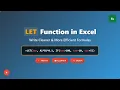 Excel LET Function Write Cleaner Faster Formulas