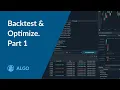 Backtest Optimize panel Part 1 Basic startegies backtesting visualization of process