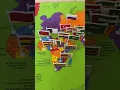 World map puzzle with flag