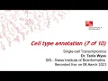 Single cell transcriptomics - Cell type annotation 7 of 10