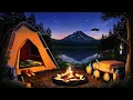 Download Lagu Summer Campfire Ambience at Frog Lake with Crackling Fire, Frogs, Crickets, \u0026 Summer Night Sounds