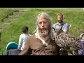 European Eagle Owl Corrie bird of Prey display at Linlithgow Palace in Scotland June 2019