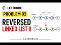 LeetCode 92 Reverse Linked List II Live Coding No Commentary