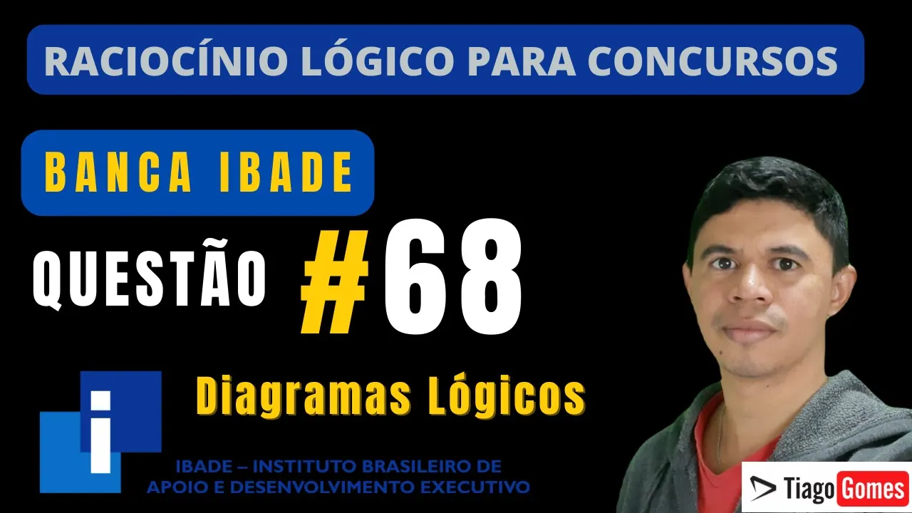 🧑‍🏫Questão 68 BANCA #IBADE 📚 Diagramas Lógicos♟️ Raciocínio Lógico para #concursos