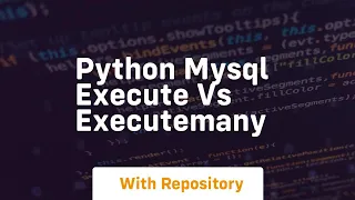 Python mysql execute vs executemany