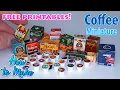 DIY MINIATURE FOOD for Dollhouse Tiny Coffee Pods FREE Printables Easy Tutorial
