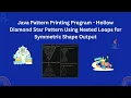 Hollow Diamond Pattern in Java Step-by-Step Guide