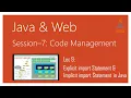 Explicit import Statement Implicit import Statement Java