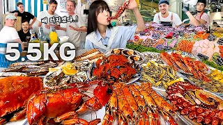 스페인6탄) 해산물 5.5kg 시켰더니 배 터질수도 있대요😂 스페인 해산물 다 털었습니다🔥