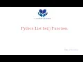 40-Python List list Function
