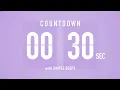 30 Second Countdown Timer Flip Clock with Bell Alerts