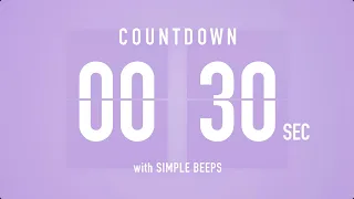 30 Second Countdown Timer Flip Clock with Bell Alerts