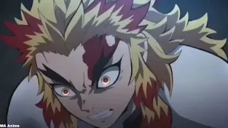 قتال رنغوكو ضد اكازا موت هاشيرا اللهب 