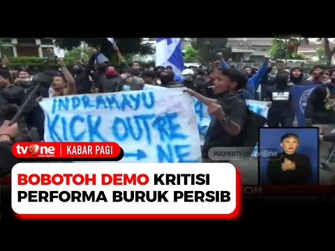 Ratusan Bobotoh Gelar Aksi Unjuk Rasa di Depan Graha Persib