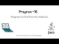 Program to Find Fraction Addition Java Programing Questions