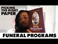 Choosing the Right Paper to Use for Funeral Programs