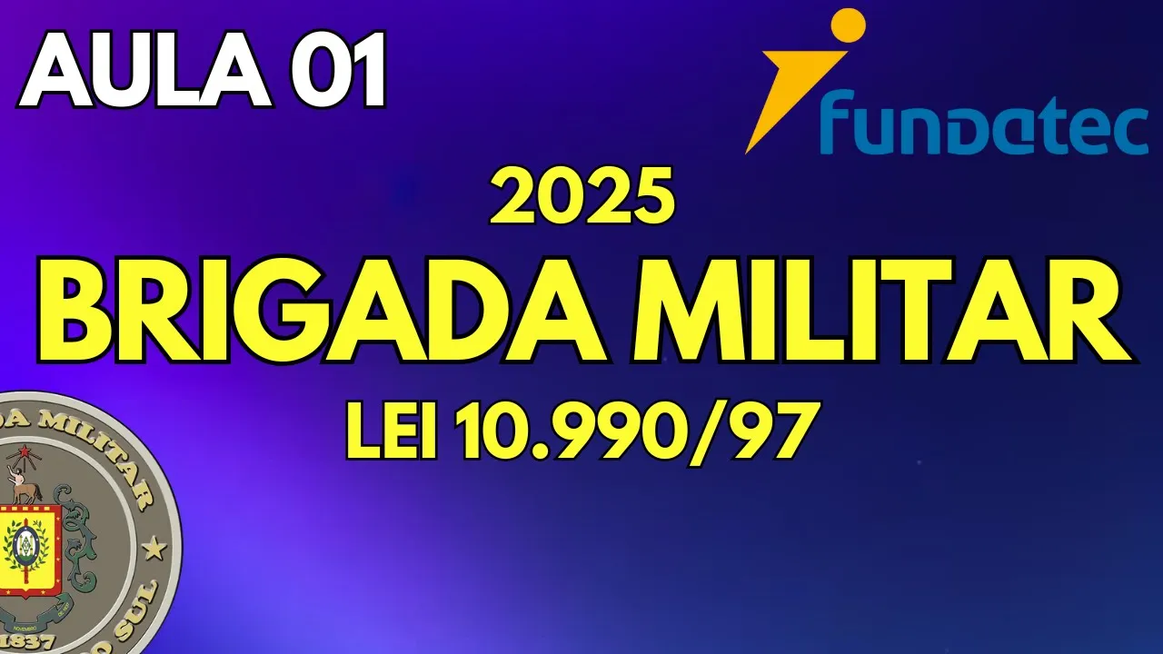 Lei 10.990/97 - Estatuto dos Militares Estaduais da Brigada Militar Aula 01 2025