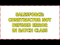 Salesforce Constructor not defined error in batch class