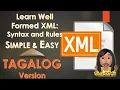 Create a Well Formed XML XML Syntax and Rules Tagalog