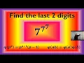 Calculate the Last 2 Digits of a Tower of Powers in Number Theory