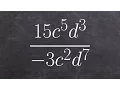 Simplifying an expression using properties of exponents