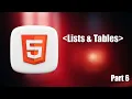 HTML Full Course 2026 Part 6 Lists Tables - Organize Data Like a PRO Developer