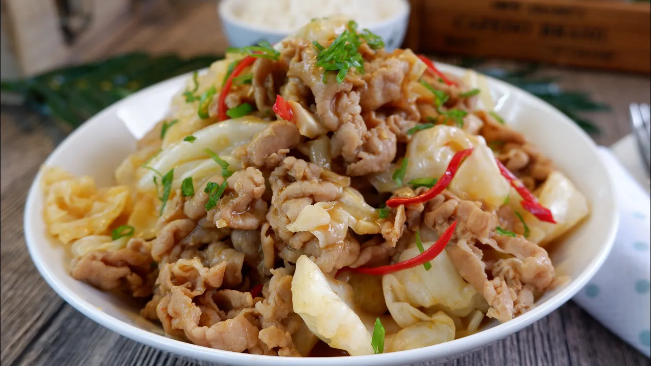 We couldnt resist this Insanely Tasty Pork & Cabbage Stir Fry Recipe  Japanese Hoikoro