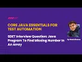 Java Program To Find Missing Number In An Array
