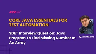 Java Program To Find Missing Number In An Array