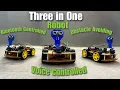 Ultimate 3-in-1 Robot Control with Bluetooth Voice and Obstacle Detection