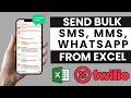 Download Lagu How to Send SMS, MMS \u0026 WhatsApp Messages from Excel with Twilio (No Coding)