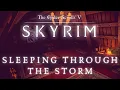 Skyrim SE 4K Ambience Sleeping in Breezehome Sleep Study Ambient Rain No Music 8 Hrs