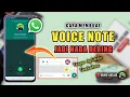 Lagu Cara Membuat Voice Note Menjadi Nada Dering Whatsapp