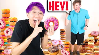 Download JUSTIN FILLED ADAM'S ENTIRE HOUSE WITH DONUTS! (LANKYBOX FUNNY MOMENTS!) MP3