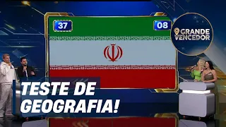 Marcelo Mesquita e Cátia Paganote medem conhecimentos no jogo das bandeiras!