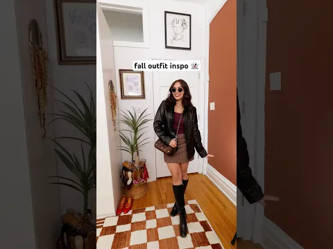 fall = thrifted leather jacket time ππβ¨ #outfitideas #falloutfits #thrift #nyc