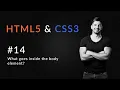 What goes inside the body element Introduction to HTML5 and CSS3 HTML5 and CSS3 in 2020