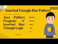 Java Pattern Printing One-Sided Inverted Triangle Star Pattern Coding with harichselvamc
