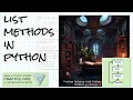 List methods and operations in Python Problem Solving Ch 6 Lecture 3