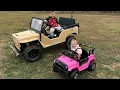 Christmas Morning Farm Toy Tractor Supply mini jeep First Impressions