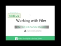 17 File System in Nodejs complete file CRUD operation p1